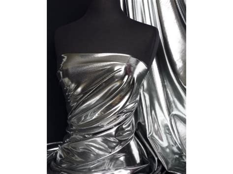 Silver Lycra Stretch Fabric 